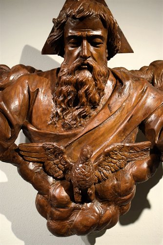 Dieu le Père -  Sculpture murale en bois